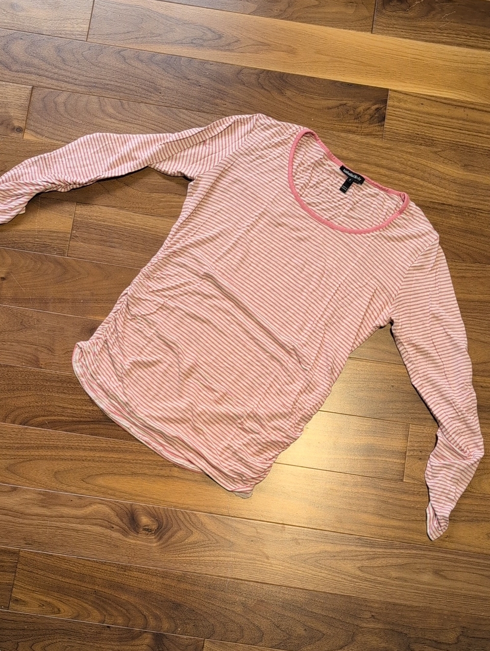 Isabella Oliver Pink & White Striped Long-Sleeve Maternity Tee